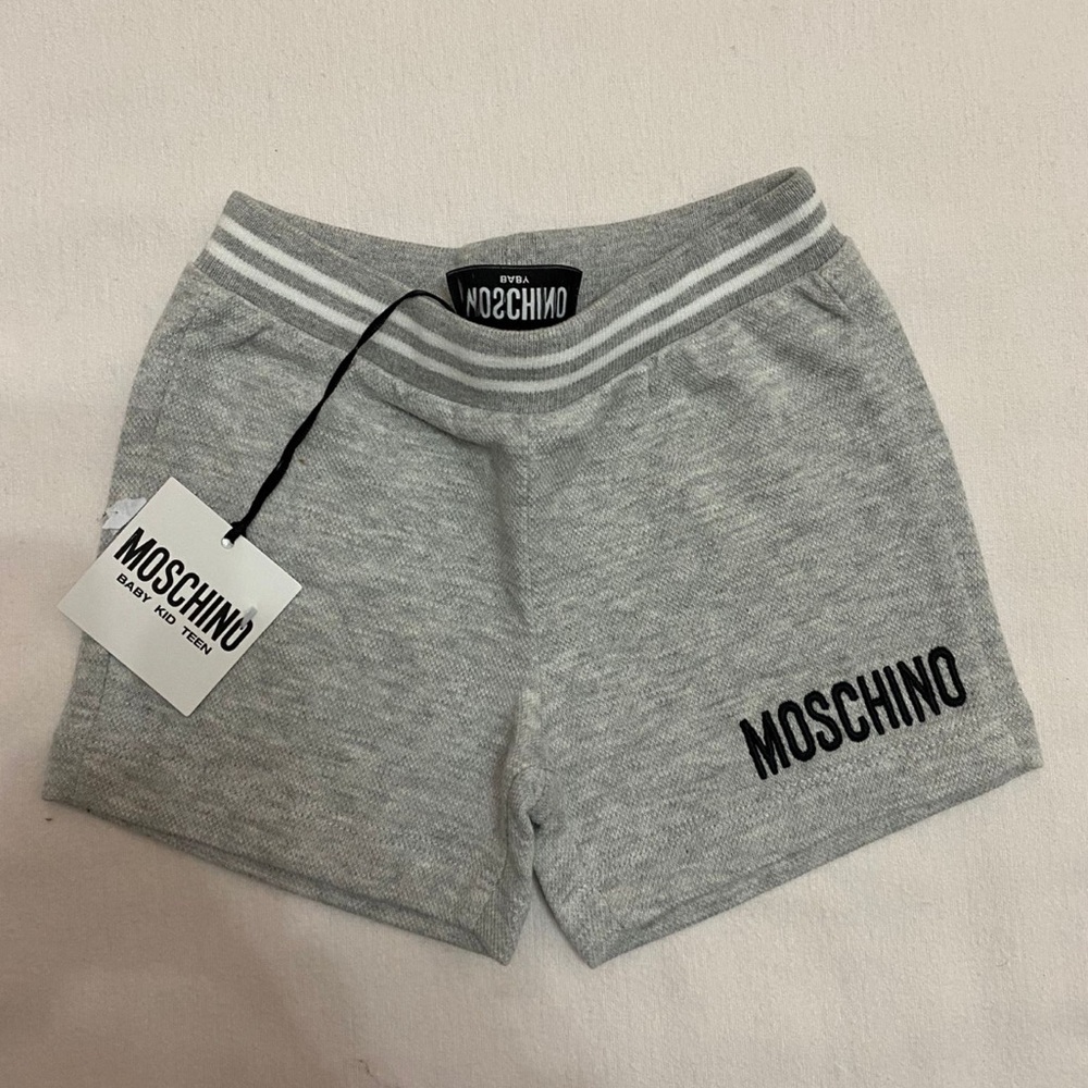 Moschino Light Gray Athletic Shorts baby 3-6 months